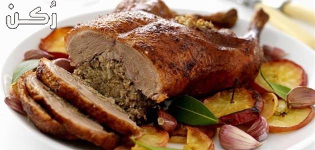 مكونات وطريقة عمل بط محشي بالأرز