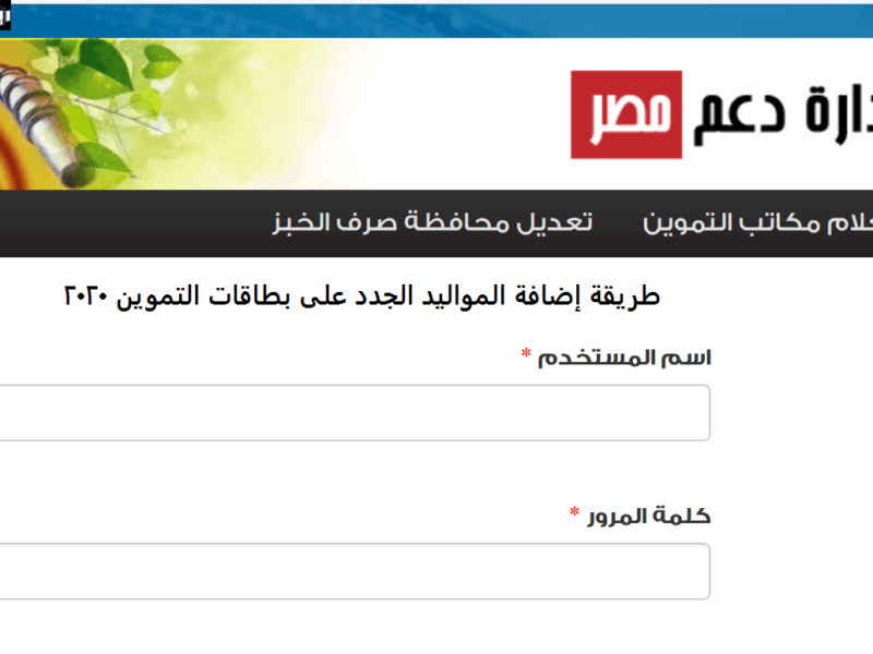 رابط موقع دعم مصر الرقمي لإضافة المواليد وتعديل أفراد الاسرة