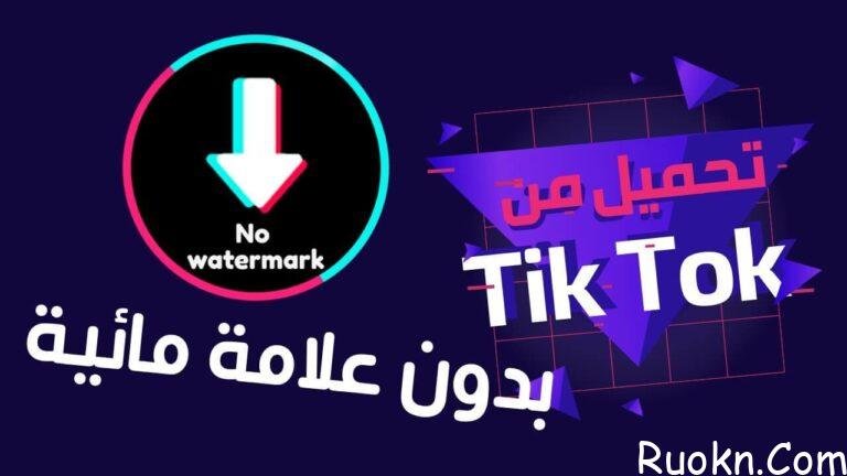 طريقة تحميل فيديوهات من التيك توك بدون علامة