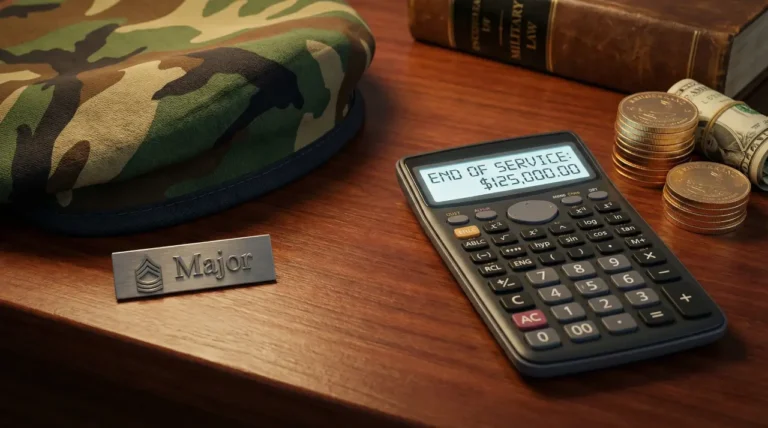 شرح طريقة حساب مكافأة نهاية الخدمة للعسكريين